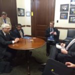 The Virginia attendees met with Nick Barbash (Legislative Assistant) of Senator Tim Kaine's office.