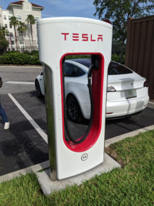 Tesla Supercharger with Model 3