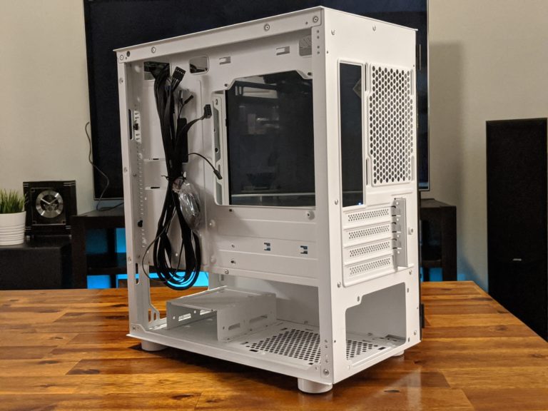 darkFlash DLM 21 White Computer Case Back and Side