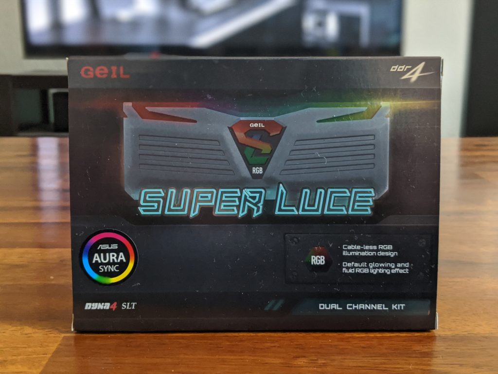 GeIL SUPER LUCE RGB SYNC 16GB (2 x 8GB) 288-Pin DDR4 SDRAM DDR4 3200 (PC4 25600) Intel XMP 2.0 Desktop Memory Model GLS416GB3200C16ADC